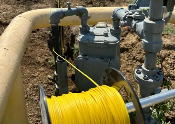 Gas meter and utility line work by Haltex Plumbing — backflow and pressure testing